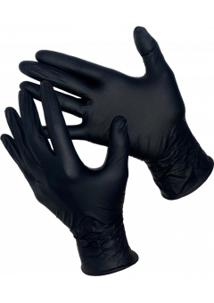 Перчатки нитриловые неопудренные Deltagrip SN тонкие абсолютно чёрные (Deltagrip Slim SN Total Black) Gward