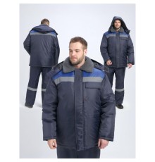 Куртка зимняя Бригада NEW (тк.Оксфорд), т.синий/васильковый