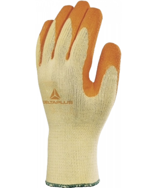 Перчатки DeltaPlus™ VE730OR (хлопок/полиэстер+рельефный латекс)