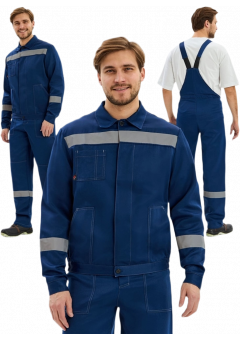 Костюм мужской Лигор-2 СОП К (тк.Смесовая,210) полукомбинезон, тёмно-синий