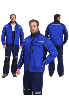 Куртка мужская ProfLineSpecialist (тк.Смесовая,240), васильковый, тёмно-синий