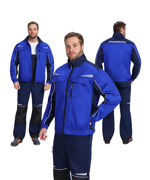 Куртка мужская ProfLineSpecialist (тк.Смесовая,240), васильковый, тёмно-синий