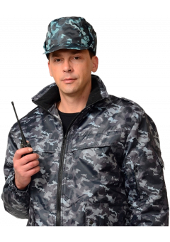 Кепи охранника зимнее утеплённое КМФ серое