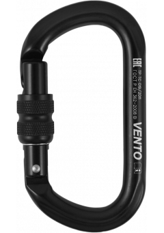 Карабин Vento™ Овал с муфтой keylock, vpro 0042 black/vnt1042