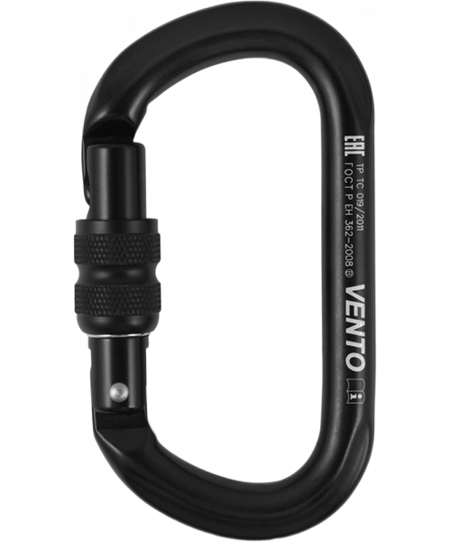 Карабин Vento™ Овал с муфтой keylock, vpro 0042 black/vnt1042