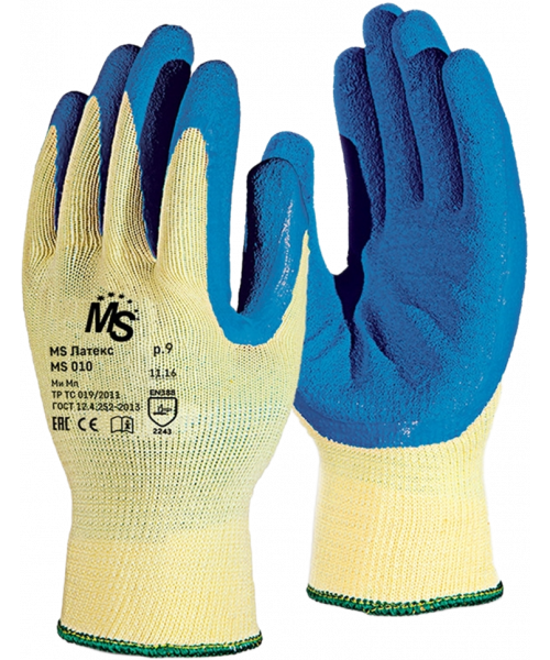 Перчатки Manipula Specialist® MS Латекс (хлопок/полиэфир+латекс), MS 010/MS-141