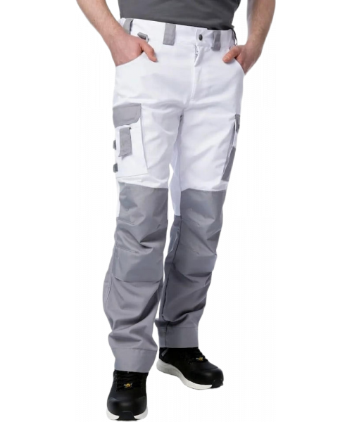 Брюки летние мужские Brodeks KS302, белый, серый