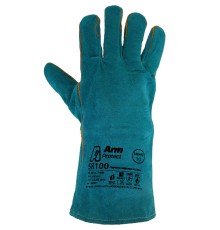 Краги спилковые ArmProtect с усилением швов и подкладкой, SK100