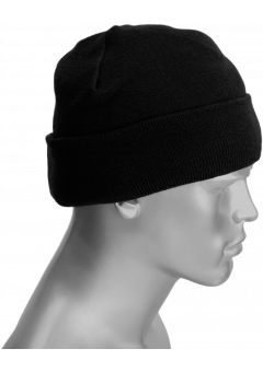 Шапка трикотажная на синтепоне (120 гр/м2) чёрная