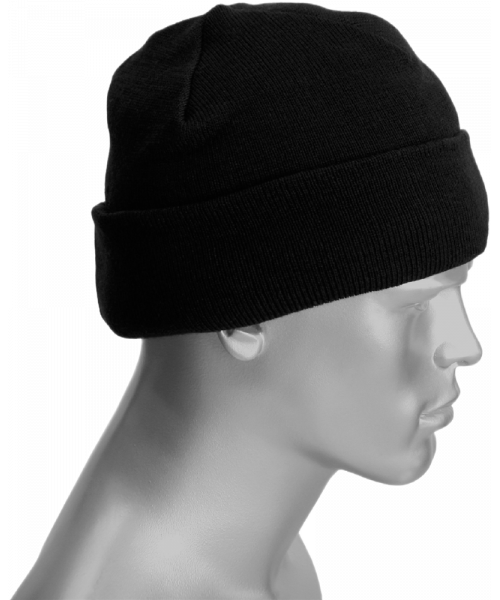 Шапка трикотажная на синтепоне (120 гр/м2) чёрная