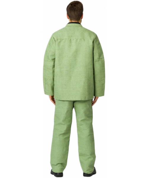 Костюм сварщика мужской усиленный 1 кл. защиты (тк.Брезент, 480), хаки