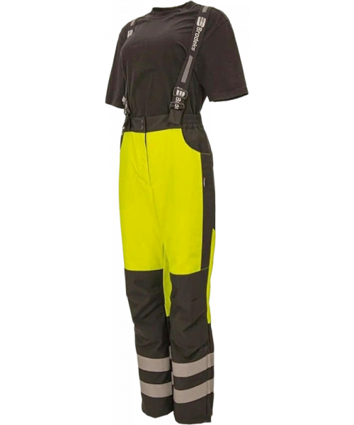 Брюки зимние женские сигнальные Brodeks KW330, жёлтый, чёрный