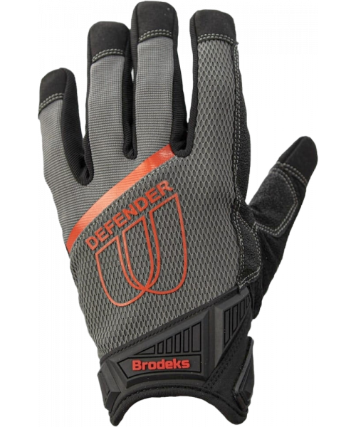 Перчатки Brodeks G-62, серый, чёрный, красный