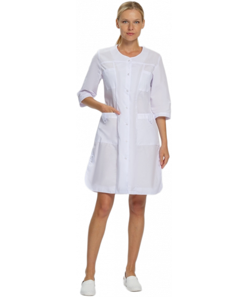 Халат женский Ольга (тк.Смесовая,120), белый