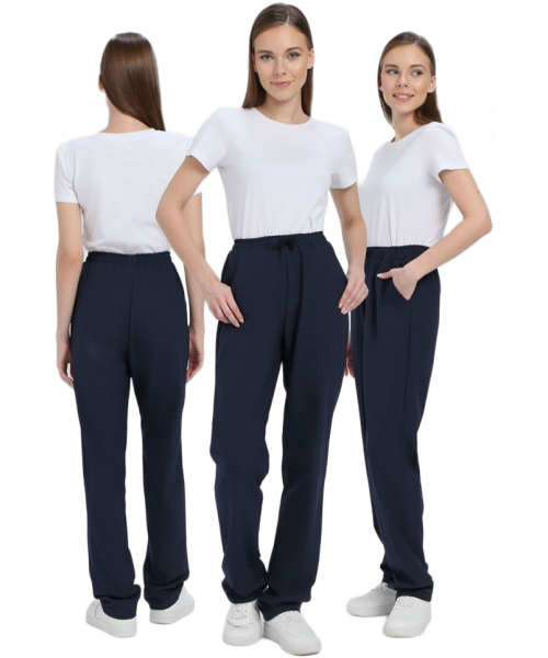 Брюки всесезонные Лицей Актив (тк.Смесовая,220), тёмно-синий