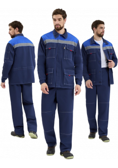 Костюм мужской Бренд (тк.Саржа,240) брюки, синий, васильковый
