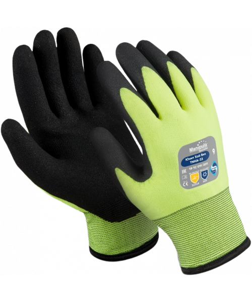 Перчатки Manipula Specialist® Юнит Хай Виз (нейлон/акрил+ПВХ), TNНА-33/WG-781