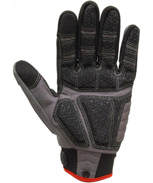 Перчатки Brodeks G-63i, серый, чёрный, красный