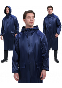 Плащ влагозащитный ProfLineLeader (ПВХ,240), тёмно-синий