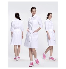 Халат женский Симпл-004 (тк.Смесовая,120) MedLine, белый