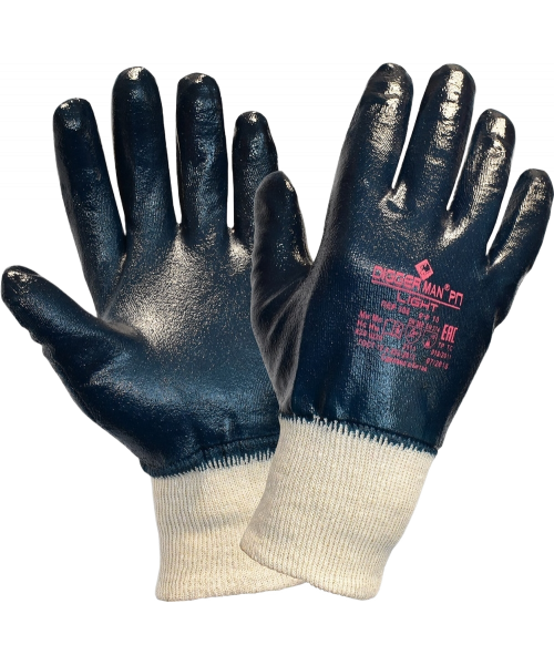 Перчатки Diggerman®Light РП (джерси+нитрил), ПЕР306