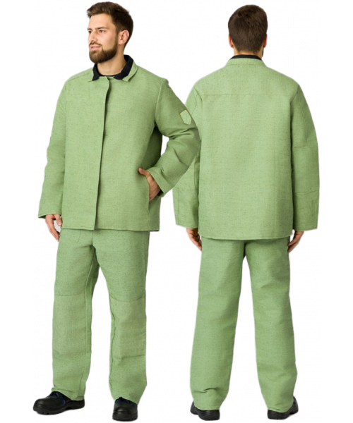 Костюм сварщика мужской усиленный 1 кл. защиты (тк.Брезент, 480), хаки