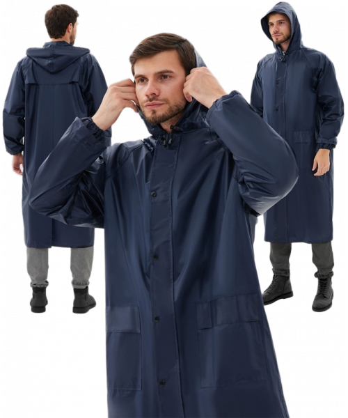 Плащ влагозащитный ProfLineSpecialist (ПВХ,210), тёмно-синий