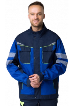 Куртка мужская укороченная ProfLine Specialist (тк.Смесовая,240), тёмно-синий, васильковый