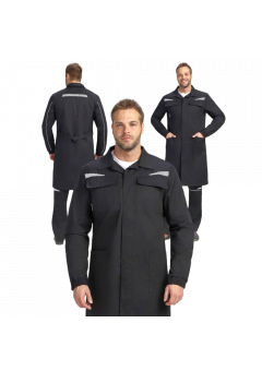 Халат мужской ProfLineSpecialist (тк.Смесовая,240), чёрный