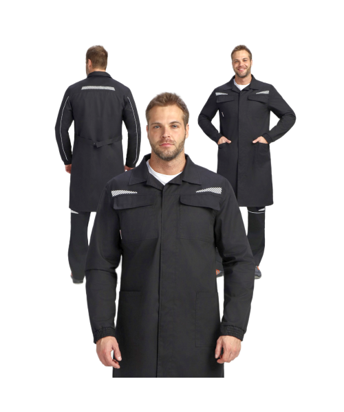 Халат мужской ProfLineSpecialist (тк.Смесовая,240), чёрный