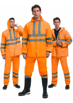 Костюм мужской влагозащитный сигнальный ProfLineSpecialist СОП (ПВХ,210), оранжевый