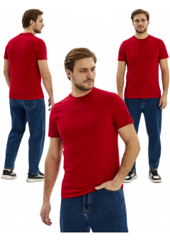 Футболка мужская ProfLineBase (тк.Трикотаж,160), красный