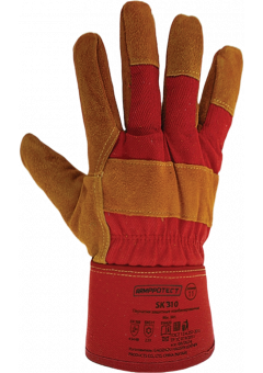 Перчатки спилковые ArmProtect комбинированные, SK310