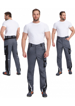 Брюки мужские ProfLineLeader (тк.Хлопок/Спандекс,260), серый, чёрный