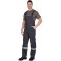 Костюм летний мужской Сириус-Мастер куртка, полукомбинезон, тёмно-серый с красной отделкой