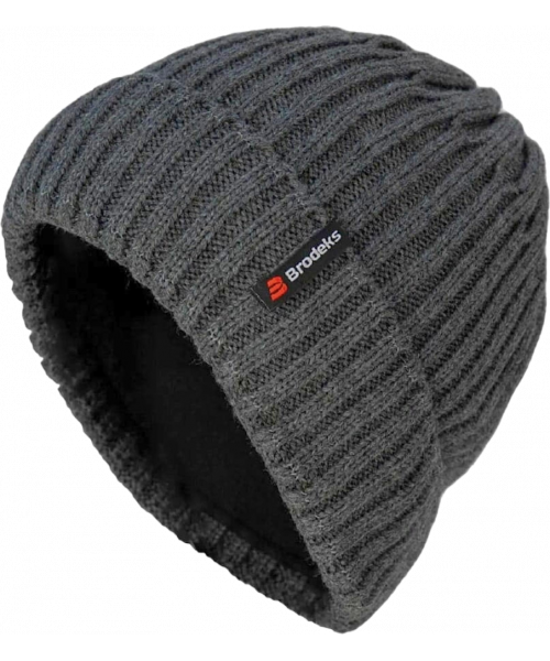 Шапка Brodeks fleece lining, тёмно-серый