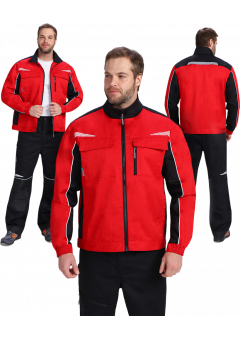 Куртка мужская ProfLineSpecialist (тк.Смесовая,240), красный, чёрный