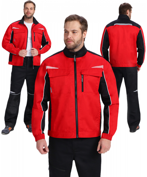 Куртка мужская ProfLineSpecialist (тк.Смесовая,240), красный, чёрный