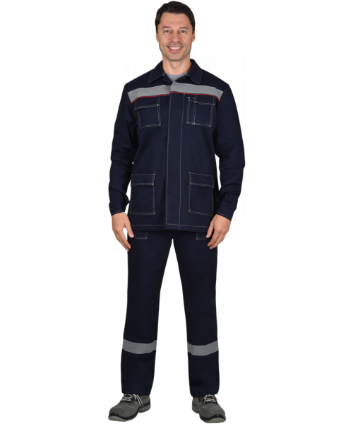 Костюм летний мужской Сириус-Сфера куртка, брюки 100% ХБ, пл. 270 гр/м2