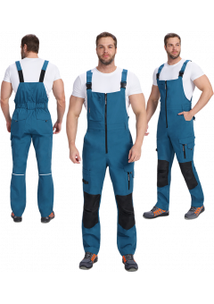 Полукомбинезон мужской ProfLineSpecialist (тк.Рип-Стоп,240), циан, чёрный