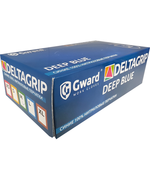 Перчатки нитриловые неопудренные Deltagrip SN тонкие тёмно-синие (Deltagrip Slim SN Deep Blue) Gward
