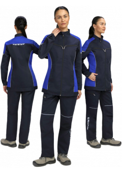 Куртка женская ProfLineSpecialist (тк.Смесовая,240), тёмно-синий, васильковый