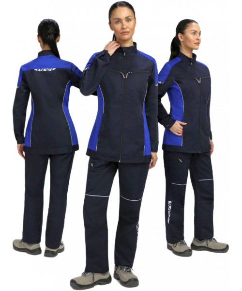 Куртка женская ProfLineSpecialist (тк.Смесовая,240), тёмно-синий, васильковый