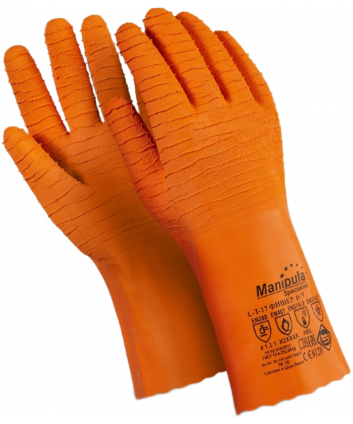 Перчатки Manipula Specialist® Фишер (интерлок+рельефный латекс 1,6мм), L-T-17/CG-948