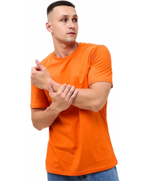 Футболка мужская ProfLineBase (тк.Трикотаж,160), оранжевый