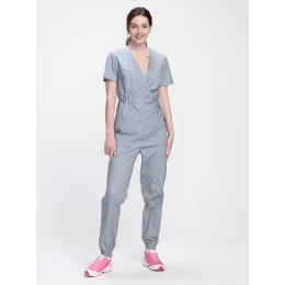 Костюм женский Стар-001, ткань Коттон-Рич, 130 г/м2, MedLine, цвет серый
