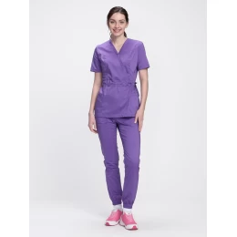 Костюм женский хирургический Модерн-004 ткань Стрейч, 120 г/м2 MedLine, цвет сиреневый
